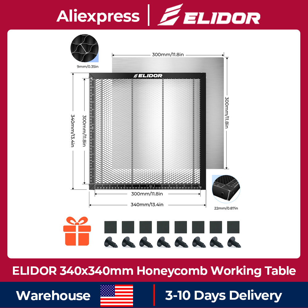 طاولة عمل ELIDOR بتصميم خلية ا - مراجعة Honeycomb Laser Bed وسعره