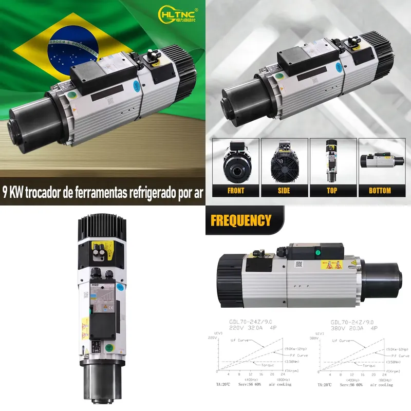 محرك مغزل AP01 9KW ISO30 مبرد  - مراجعة Cnc Spindle Motor وسعره