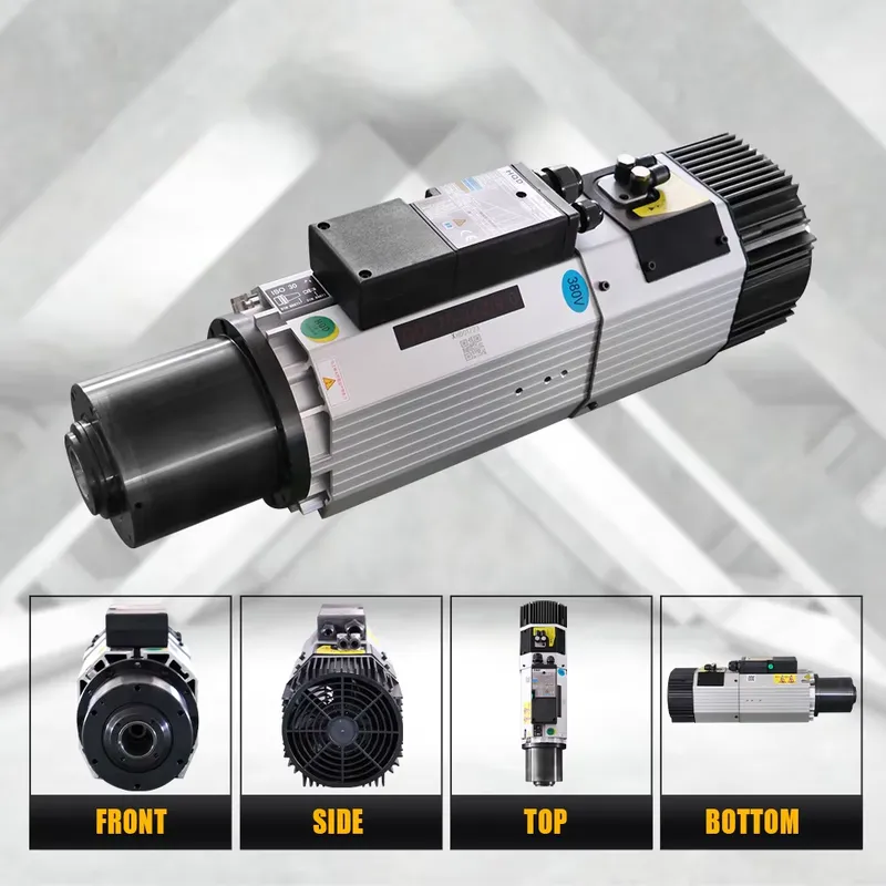 محرك مغزل AP01 9KW ISO30 مبرد  - مراجعة Cnc Spindle Motor وسعره